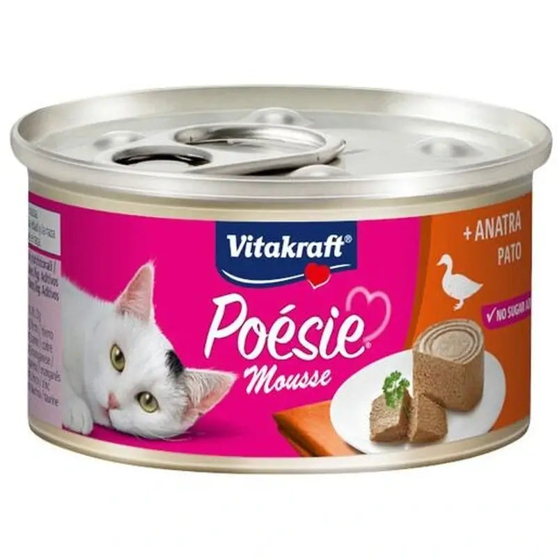 Vitakraft Poesie Mousse Anatra, confezione da 12 x 85 grammi