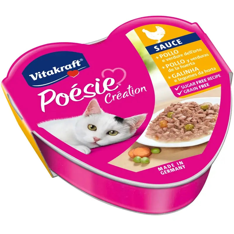 Vitakraft Poesie Salsa di pollo e verdure, confezione da 15x85 grammi