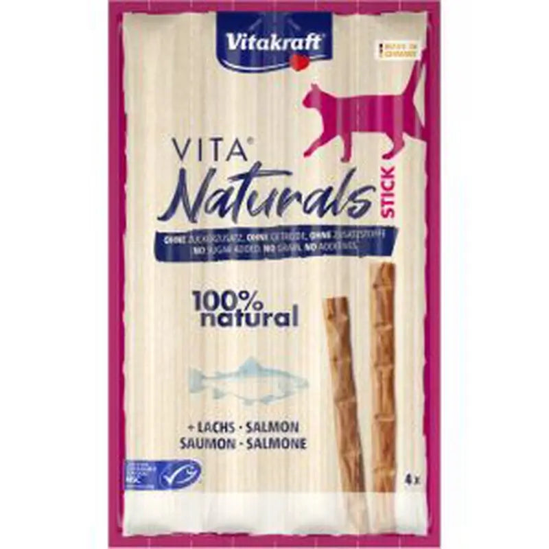 Vitakraft Vita Naturals Bastoncini per gatti al salmone 20x4 pezzi