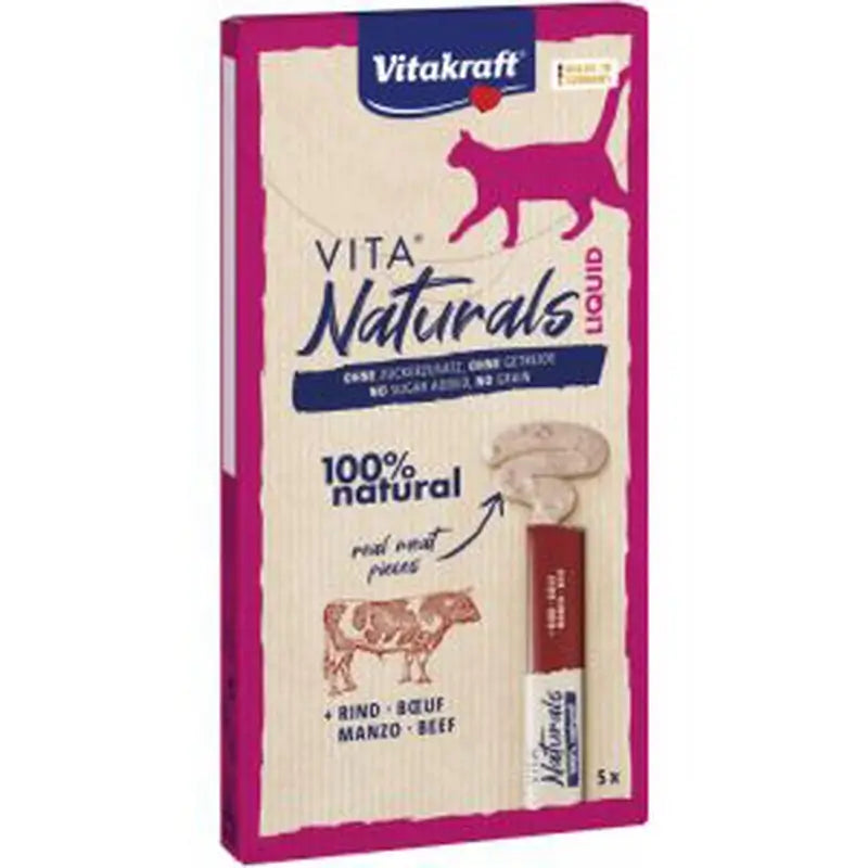 Vitakraft Vita Naturals Snack liquido al manzo 11x5un