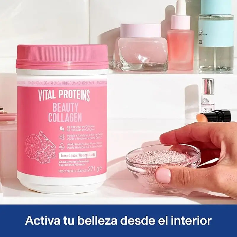 Vital Proteins Collagene neutro e confezione di collagene di bellezza alla fragola e al limone