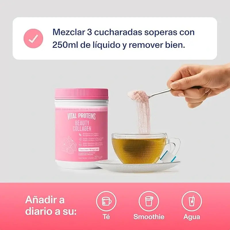 Vital Proteins Collagene neutro e confezione di collagene di bellezza alla fragola e al limone