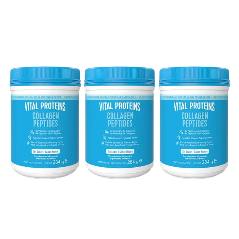 Proteine Vitali Triplo Peptidi di Collagene, 3x 284g