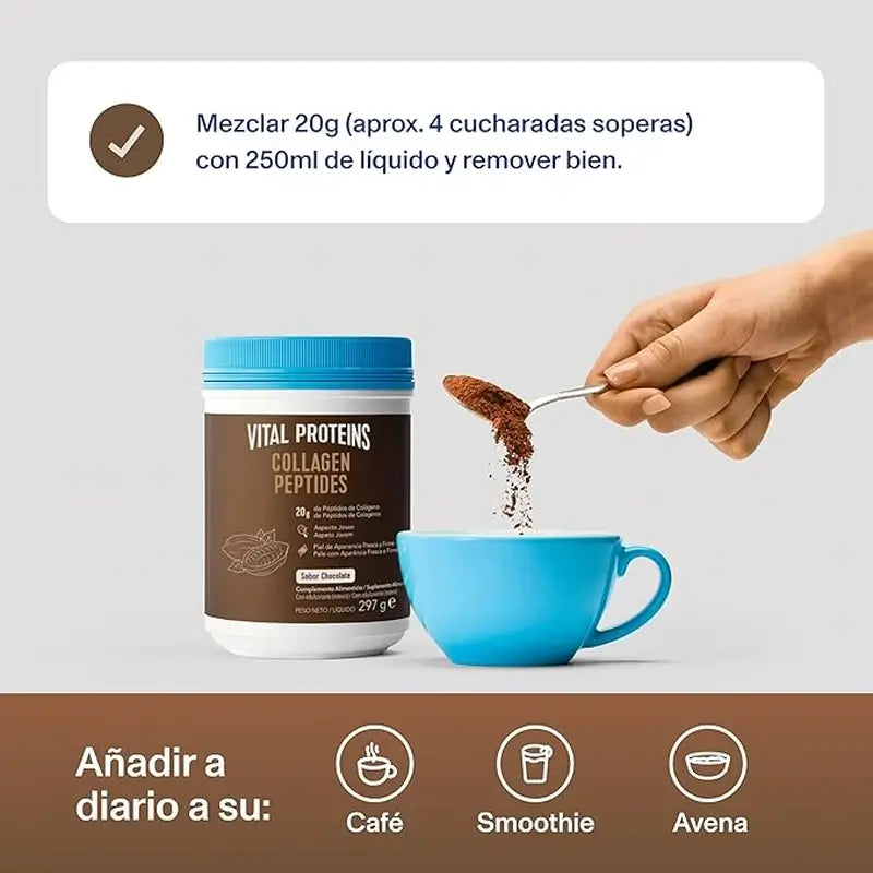 Vital Proteins Triplo Collagene Peptidi al gusto di cioccolato, 3 x 297 g