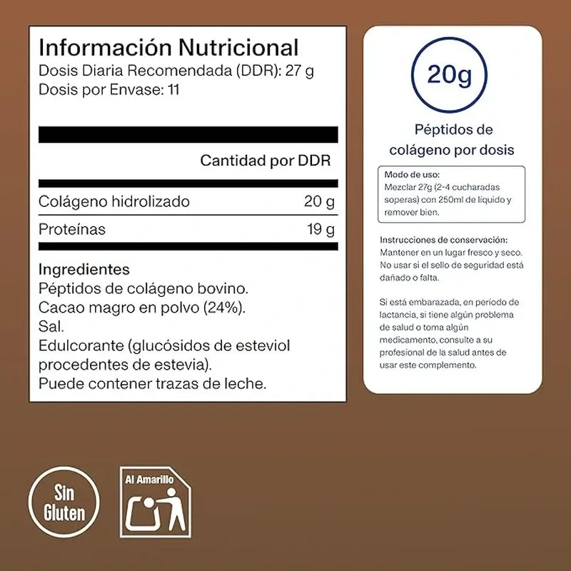 Vital Proteins Triplo Collagene Peptidi al gusto di cioccolato, 3 x 297 g