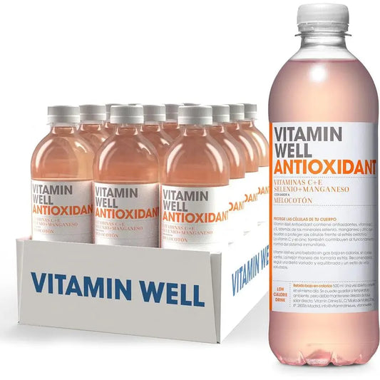 Vitamin Well Pack Pesca antiossidante, 12 pezzi x 500 ml