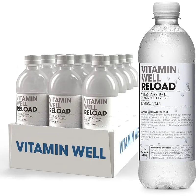 Vitamin Well Pack Reload Lime/Lemon, 12 pezzi x 500 ml