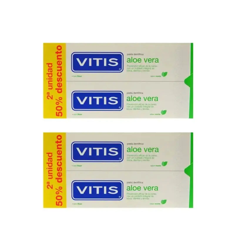 Vitis Aloe Vera Dentifricio, 4 unità X 150 Ml