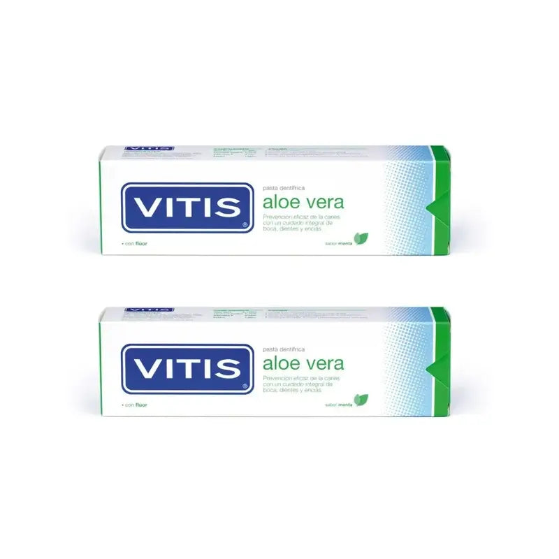 Vitis Aloe Vera Dentifricio Menta, 2X150 Ml