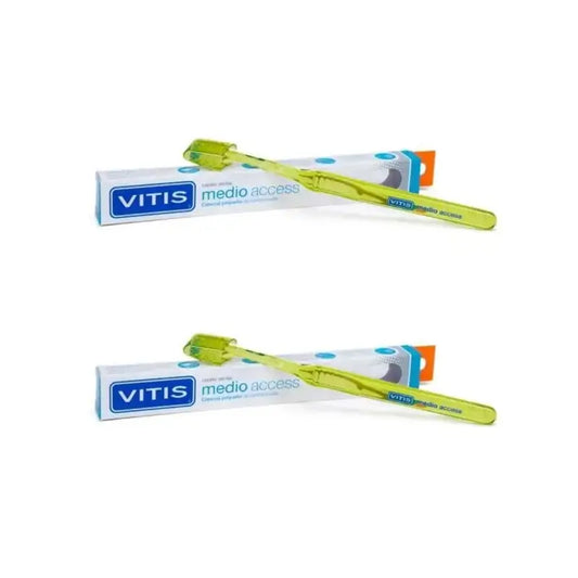 Vitis Access Spazzolino medio Access Testina piccola, 2 unità