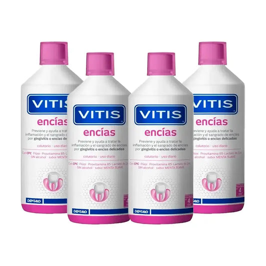VITIS Collutorio gengivale, confezione da 4 x 1 litro