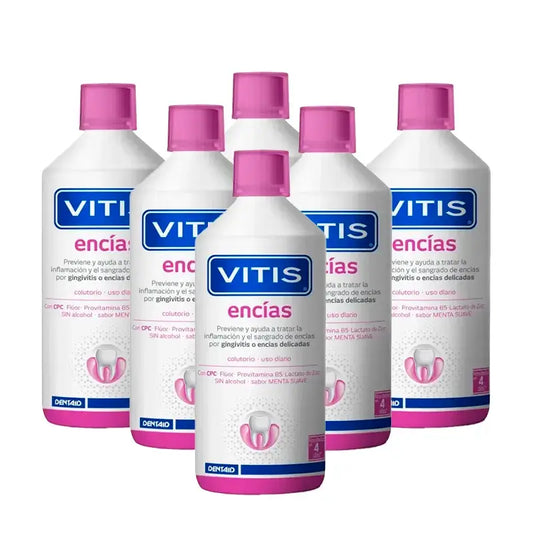 VITIS Collutorio gengivale, confezione da 6 x 1 litro