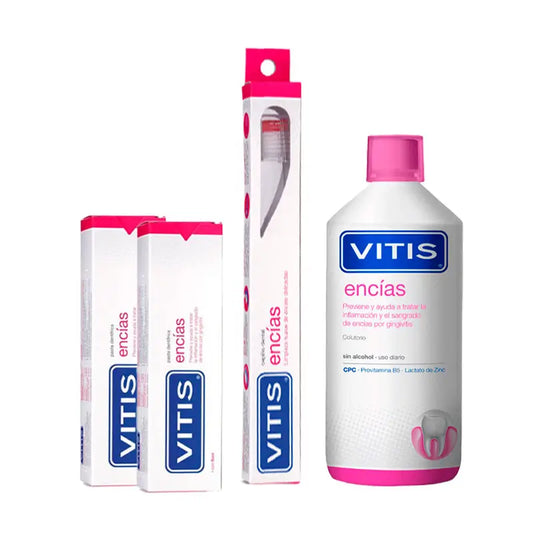 VITIS Proteggi le tue gengive (collutorio 1000ml+ dentifricio gengive 2x100ml+spazzolino gengive sensibili)