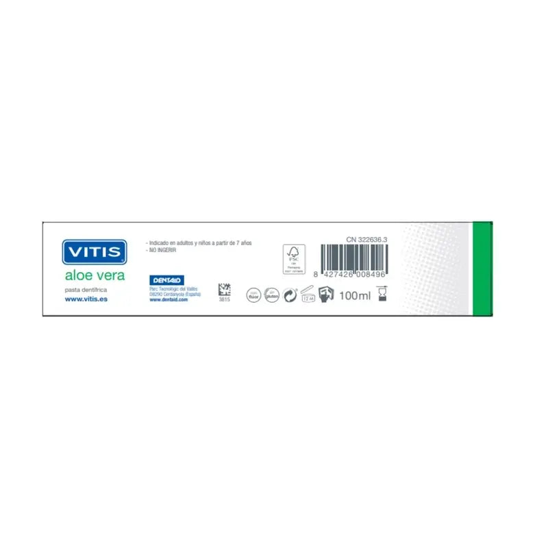 VITIS Dentifricio al gusto di menta con Aloe Vera 100 ml