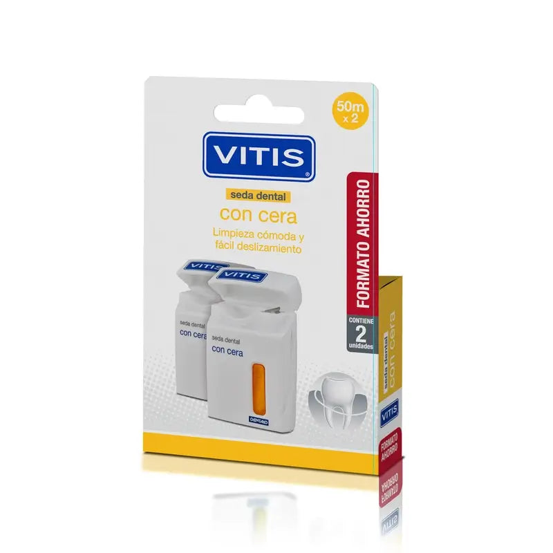 VITIS Duplo Filo interdentale con cera 50 M