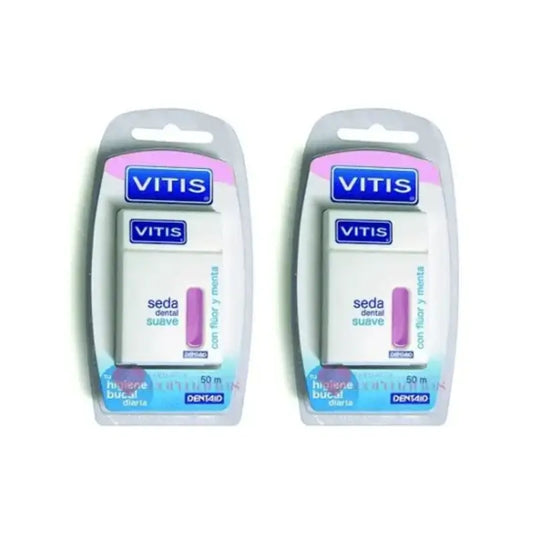 Vitis Dentifricio delicato al fluoro e alla menta, 2X50 M
