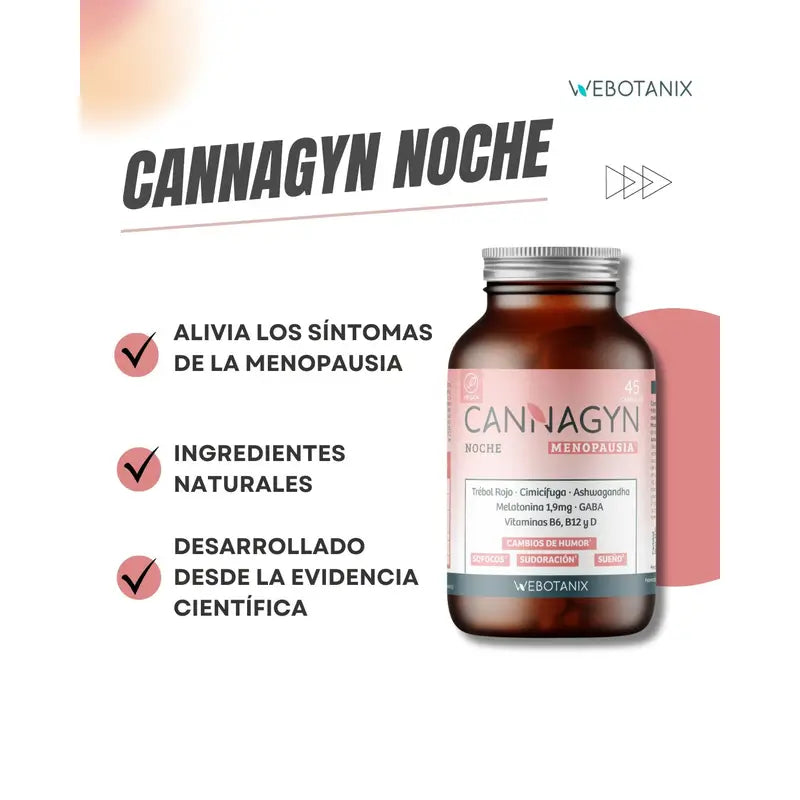 Webotanix Cannagyn Menopausa Notte, 45 capsule
