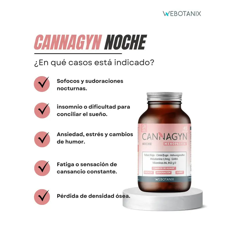 Webotanix Cannagyn Menopausa Notte, 45 capsule