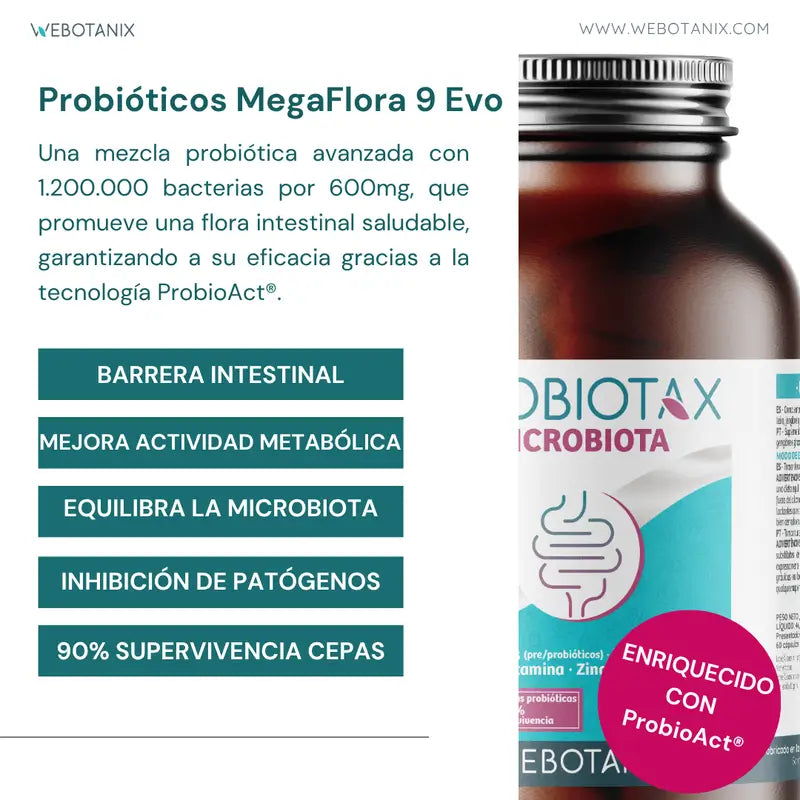 Webotanix Probiotax Microbiota, 60 capsule