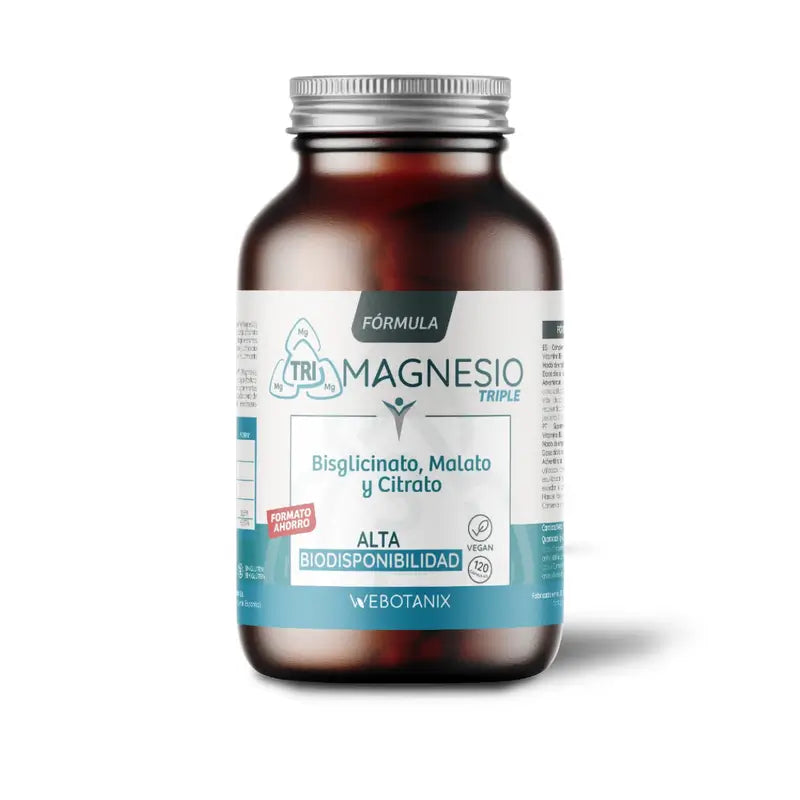 Webotanix Triple Magnesio Formula per tutta la famiglia, 120 capsule