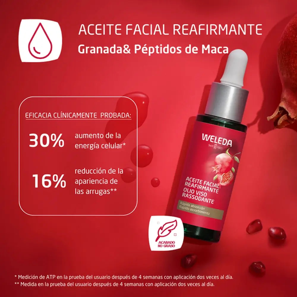 Weleda Olio viso rassodante al melograno, 30 ml