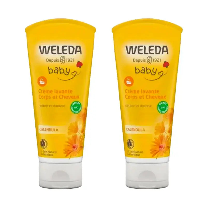 Weleda Baby Shampoo e Gel doccia alla Calendula , 2 x 200 ml
