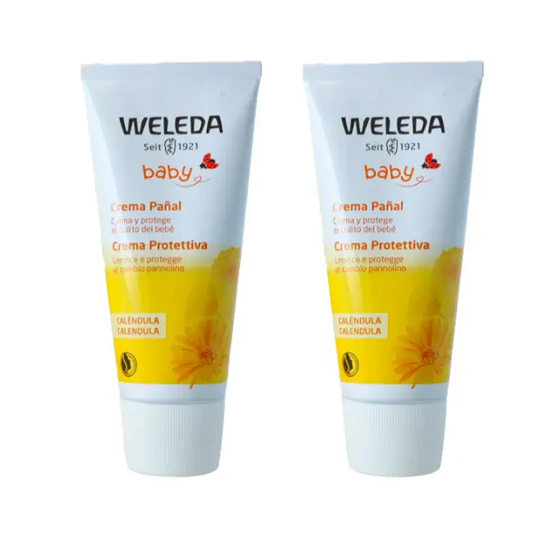 Weleda Baby Calendula Crema per pannolini , 2 x 75 ml