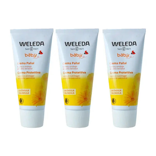 Weleda Baby Calendula Crema per pannolini , 3 x 75 ml