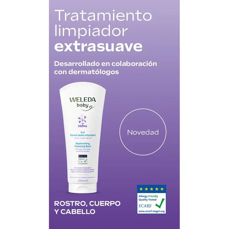 Weleda Baby Derma Balsamo da bagno, 200 ml