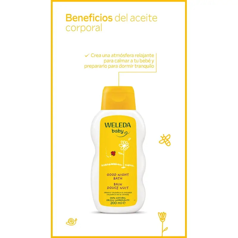 Weleda Calendula Bagno della Buona Notte, 200 ml