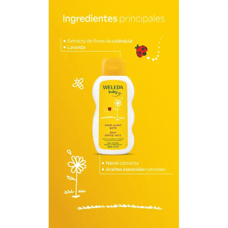 Weleda Calendula Bagno della Buona Notte, 200 ml