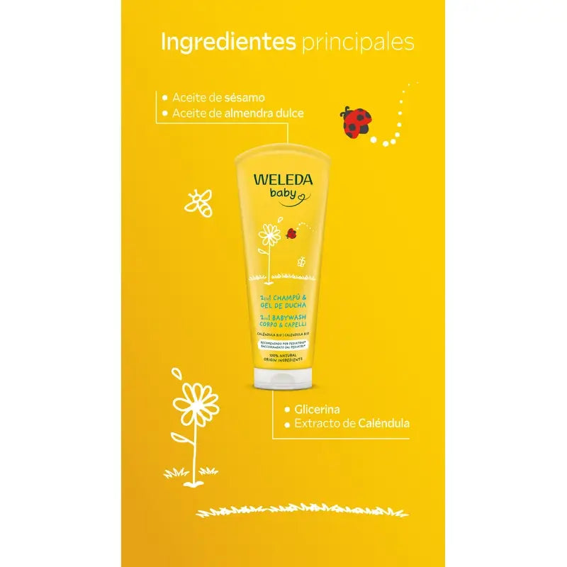 Weleda Baby Shampoo e Gel doccia alla Calendula 200 ml