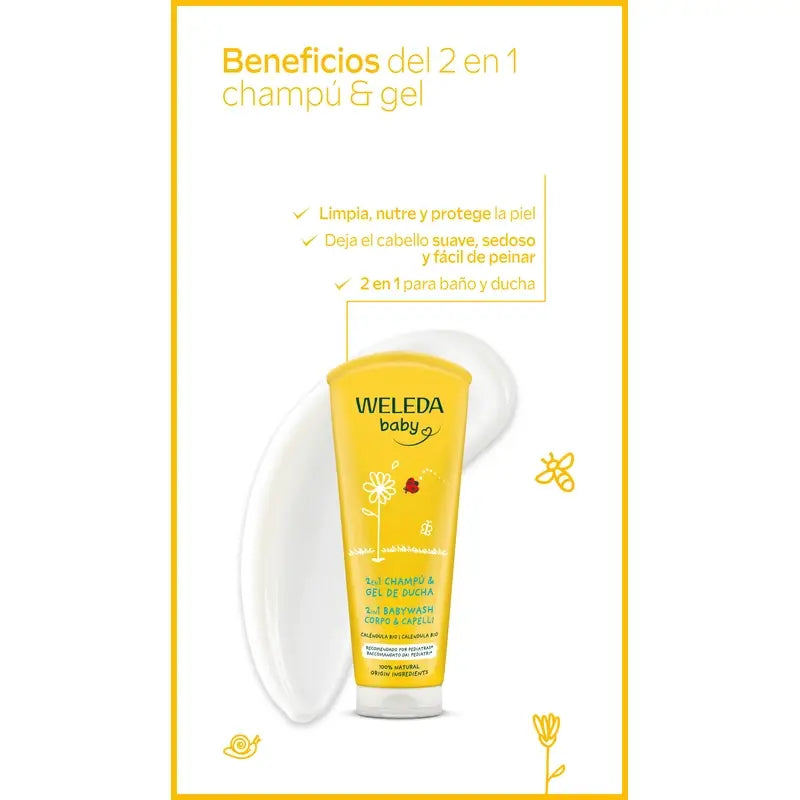 Weleda Baby Shampoo e Gel doccia alla Calendula 200 ml