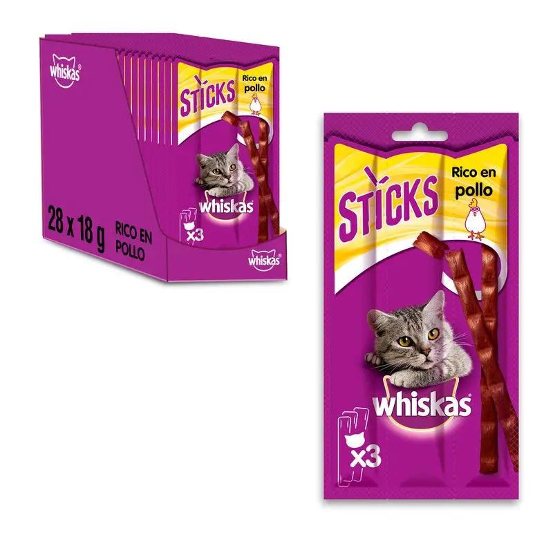 Whiskas Bastoncini di pollo Sacchetto 28X18Gr