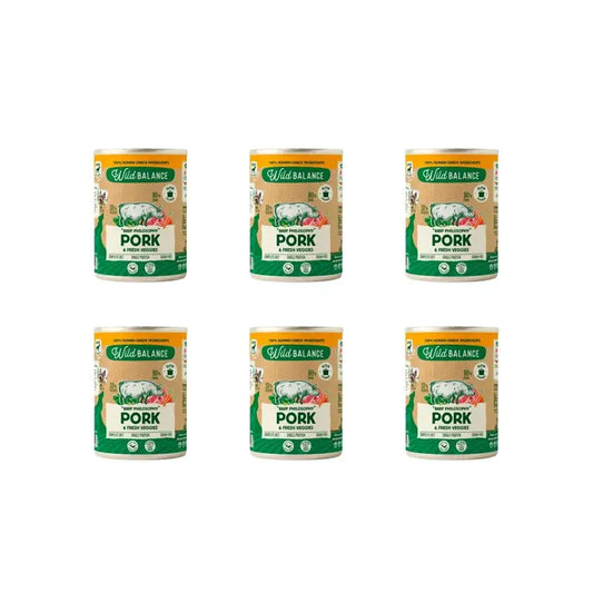 Wild Balance Maiale in scatola con verdure per cani, 400 g, Confezione da 6
