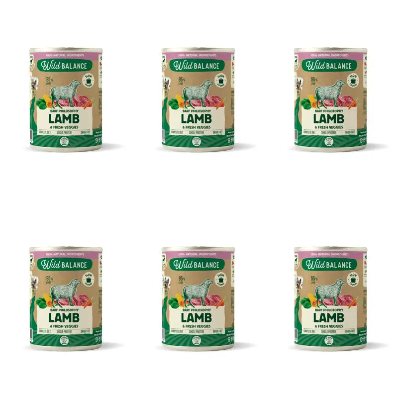 Wild Balance Philosophy Agnello per cani, 400 g, confezione da 6 pezzi