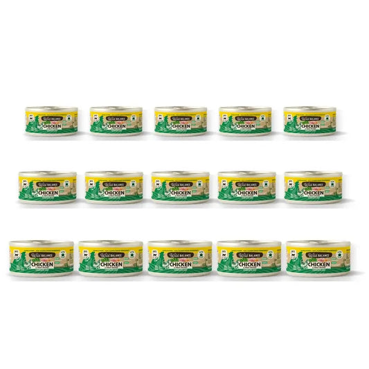 Wild Balance Pollo in scatola con verdure per gatti, 120 g, Confezione da 6