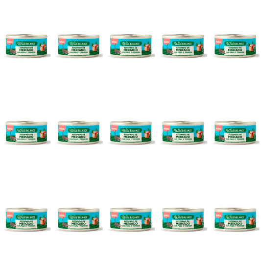 Wild Balance Stufato in scatola per gatti, 80 g, Confezione da 15