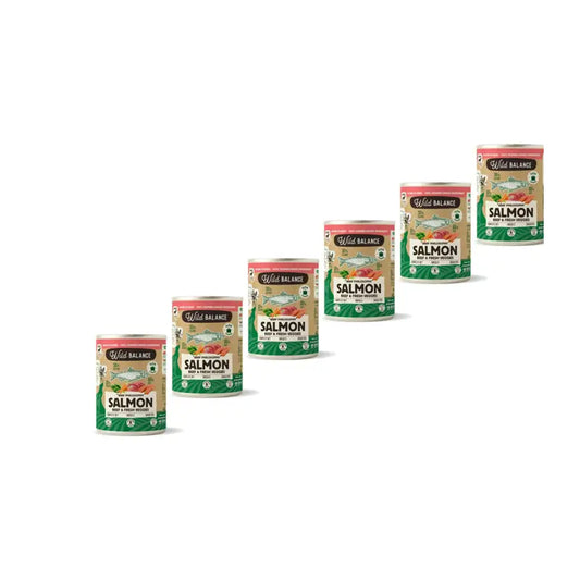 Wild Balance Salmone e Manzo in Scatola con Verdure per Cani, 400 g, Confezione da 6