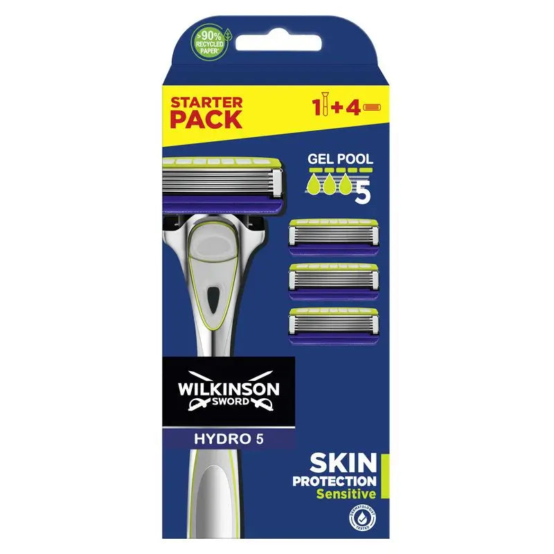 Wilkinson Sword Confezione Hydro 5 Sensitive (Maq + 4 Carg)