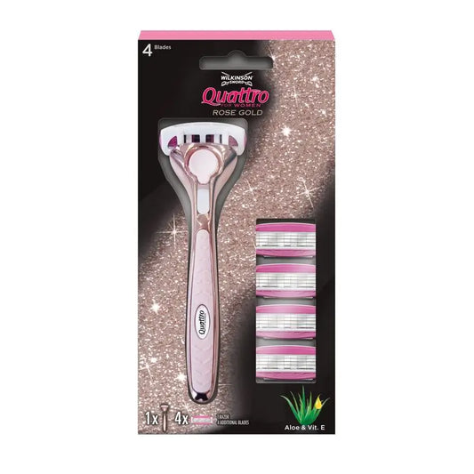 Wilkinson Sword Quattro per donna oro rosa Maq.+ 4 Carg