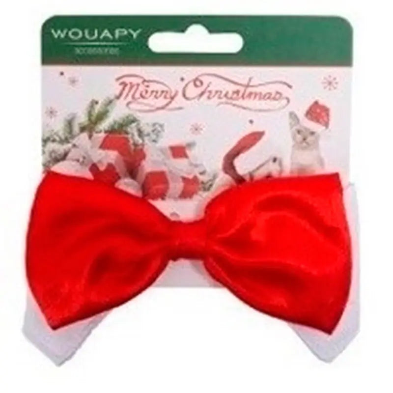 Wouapy Christmas Santa Claus Bow Tie Red Size 2