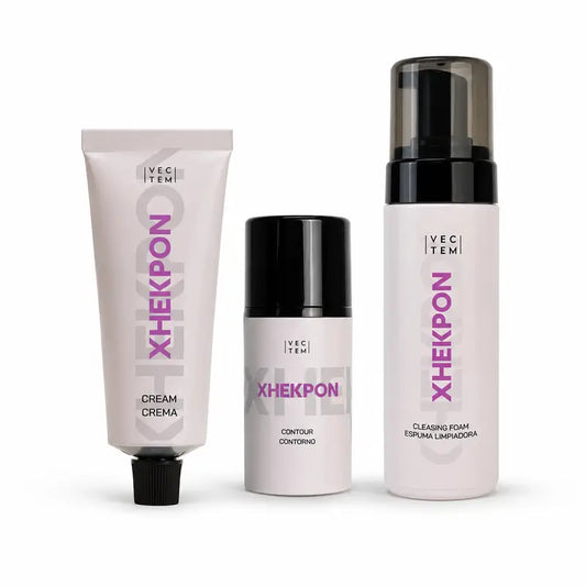 Xhekpon Crema contorno occhi 15 ml + Crema viso 40 ml + Schiuma detergente al collagene 150 ml