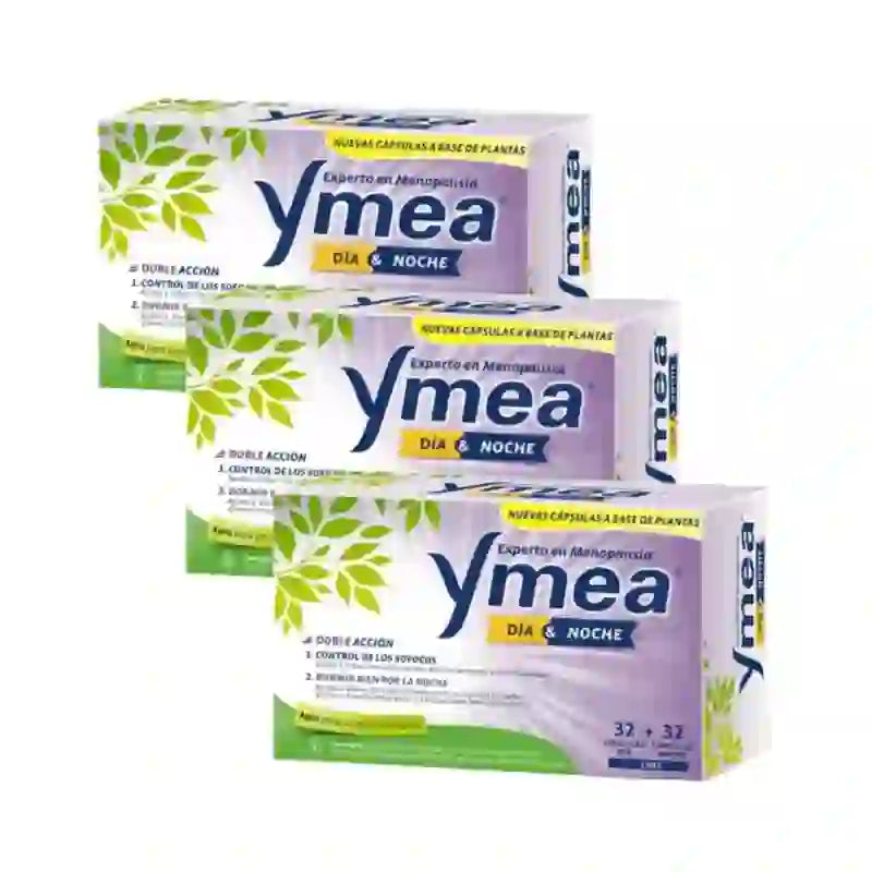 Ymea Day&Night Doppia Azione Menopausa 32+32 Capsule, Confezione Da 3
