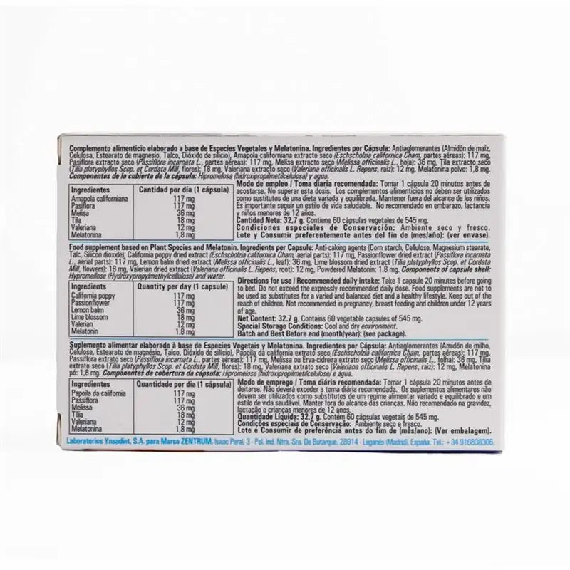 Ynsadiet Melatonina, 60 capsule