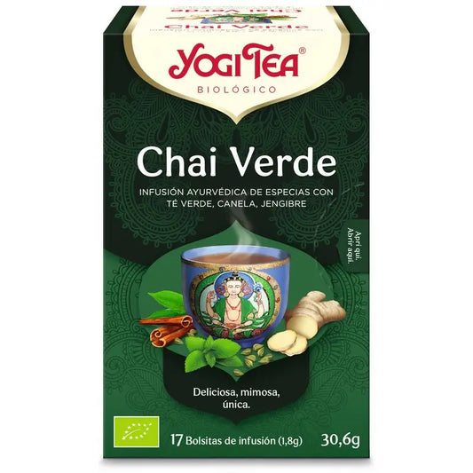 Tè Yogi Tè verde Chai, 17 bustine da 30 grammi
