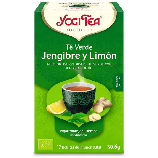 Tè Yogi Tè verde zenzero e limone, 17 X 1,8 Gr