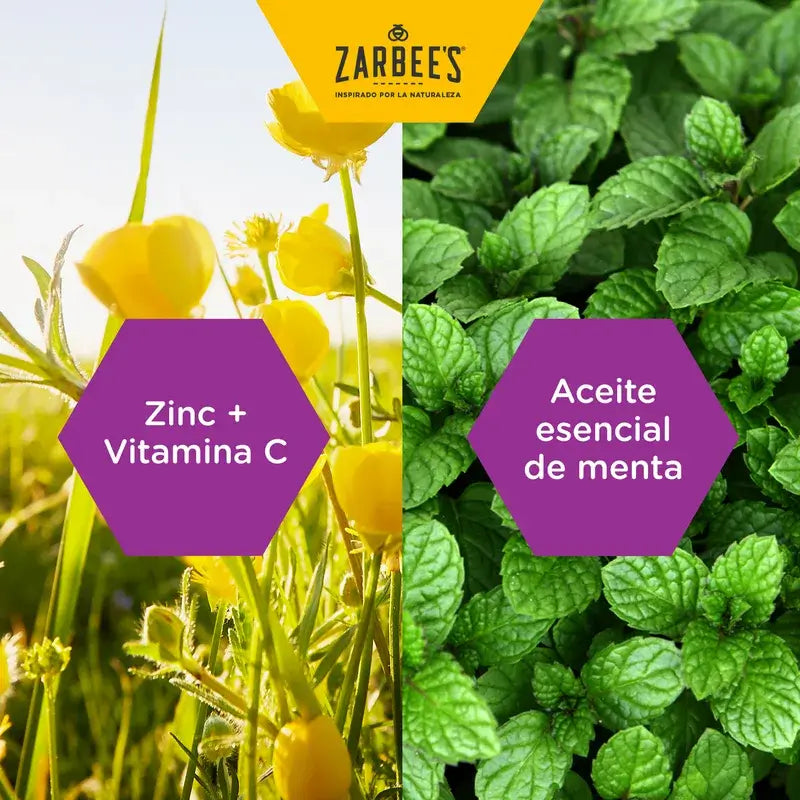 Zarbee's Gola e immunità 24 pastiglie con miele, menta, zinco e vitamina D