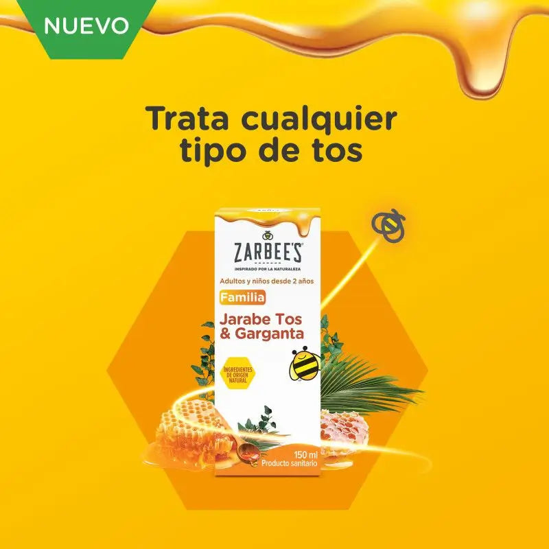 Zarbee's Cough & Throat Syrup Sciroppo per la tosse con miele, 150 ml