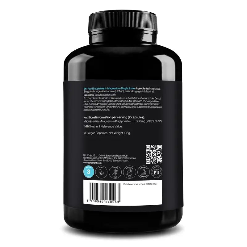 Zenement Magnesio bisglicinato, 180 capsule vegane